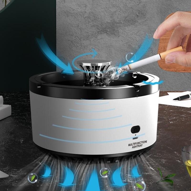 High Quality 2 in 1 Air Purifier Multifunctional Smokeless Ashtray Smokeless Odorless Windproof Ashtrays for Car Home Office Tabletop Outside Patio3