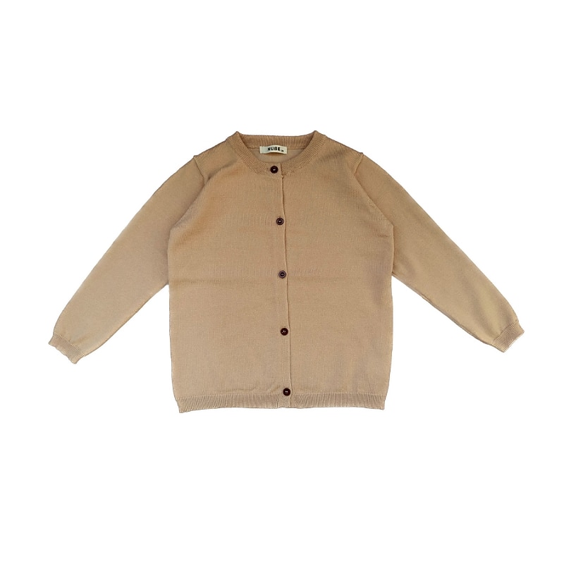 Kids Girls' Cardigan Solid Color School Long Sleeve Active Cotton 7-13 Years Spring Water Blue turmeric Dark powder4