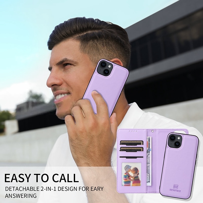 Phone Case For iPhone 17 Pro Max 17 Air 16 15 14 Pro Max Plus 13 12 11 Pro Max Mini Magnetic Adsorption Wallet Case with Stand Holder Magnetic Full Body Protective Solid Color TPU PU Leather2