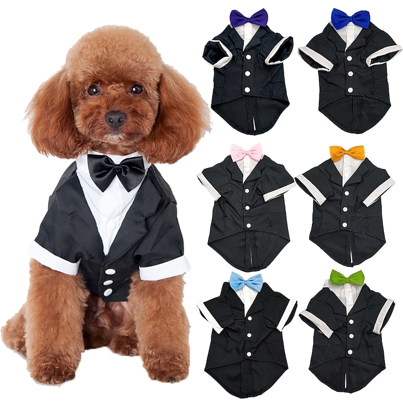 Dog Cat Suit Party Gentle Winter Waterproof Breathable Soft Washable Comfortable Wedding Party Wedding Party Festival Dog Clothing for Bichon Frise Pomeranian Baby Pet Papillon Small
