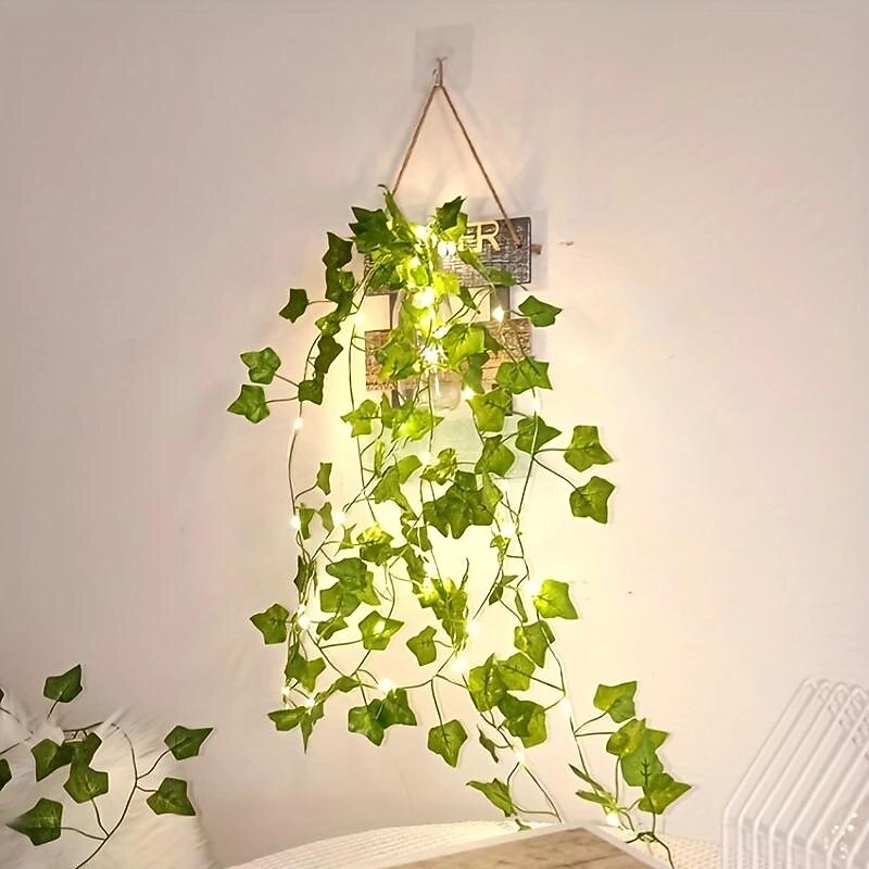 Elegant Wedding Party Reception Ivy Copper Wire String Lights – 2M-10M 20-100 LEDs Battery Operated for Home, Garden Decor2