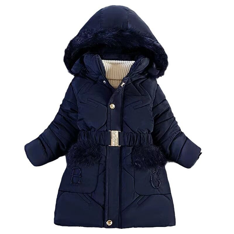 Kids Girls' Puffer Jacket Solid Color Active Zipper School Coat Outerwear 3-10 Years Spring Black Pink Wine4