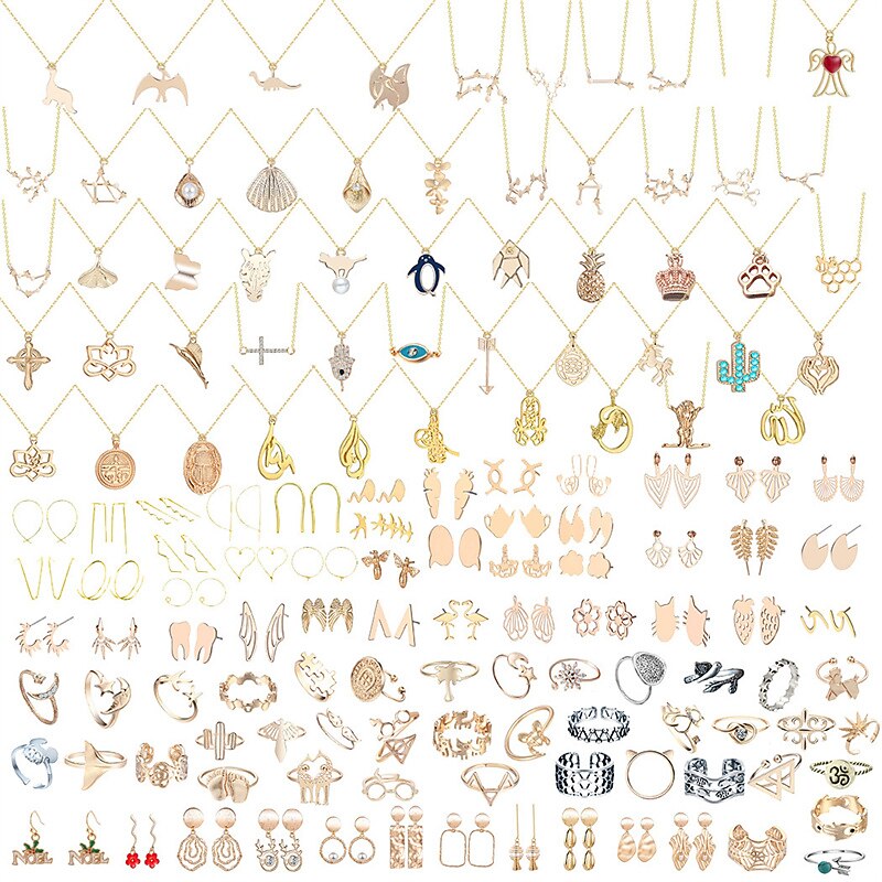 Christmas Advent Calendar Blind Box,Countdown Christmas Blind Box Christmas Jewelry Jewelry set Blind box Ring Necklace earrings Christmas 24-piece set for Christmas Gifts4