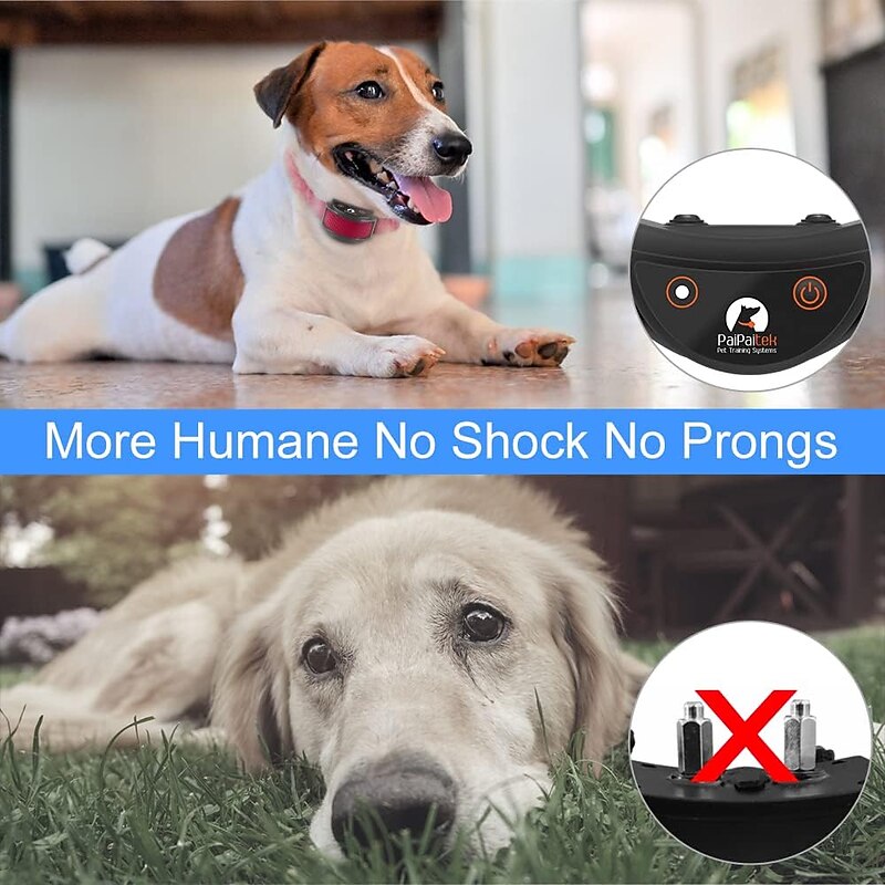Paipaitek No Shock Dog Training Collar Rechargeable & Waterproof No Shock Dog Collar with Remote Up to 1600Ft Remote Range Suitable for deaf dogs used to attract their attention2