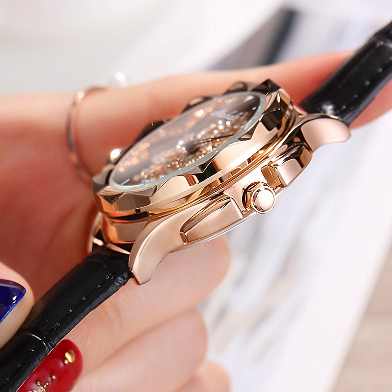 Watch Women Rhinestone Watches Ladies Watch Leather Big Dial Bracelet Women Wrist Watch Crystal Watch Gift Choice4