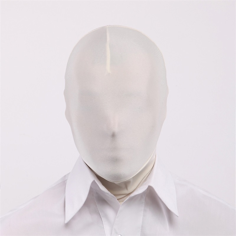 2 Pieces Full Face Mask BW 2nd Skin MasksHalloween Spandex Hood for Unisex Cloth2