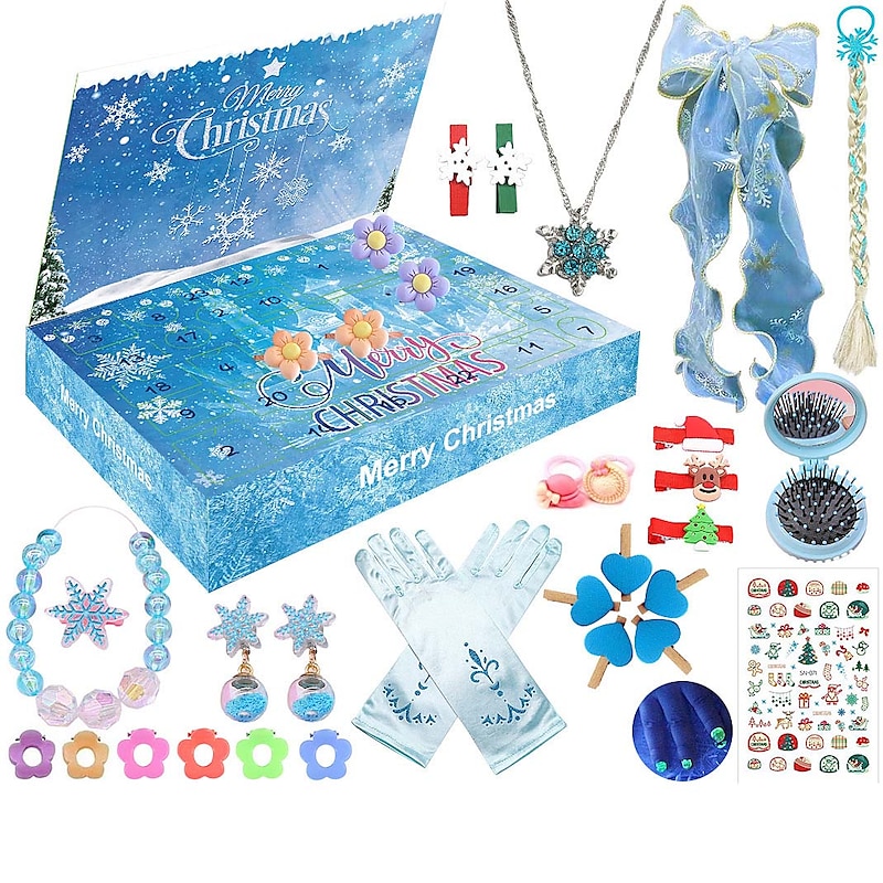 Festival Blind Box Comes Calendar Countdown Unicorn Ice and Snow Jewelry Girl Holiday Gift Toy3