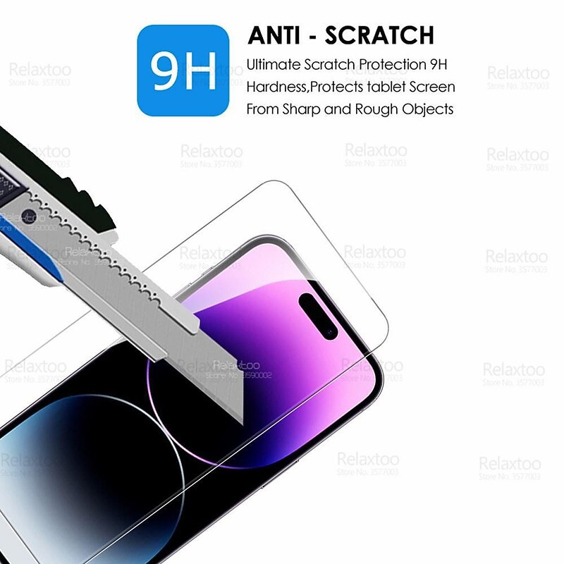 6PCS HD Full Cover Protective Glass Film For iPhone 15 15 Plus 15 Pro 15 Pro Max /14 14 Plus 14 Pro 14 Pro Max /iPhone 13 13 Pro 13 Pro Max / iPhone 11 12 Pro 12 Pro Max / iPhone X  / iPhone 6s 6 7 84