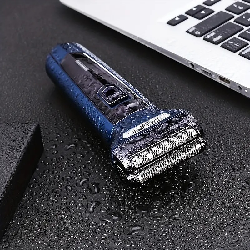 Electric Razor Trimmer For Men - 3 Replaceable Blade Heads -Wet & Dry Shave Ball Nose Body Hair Facial Shaver - Ideal Mens Gifts4