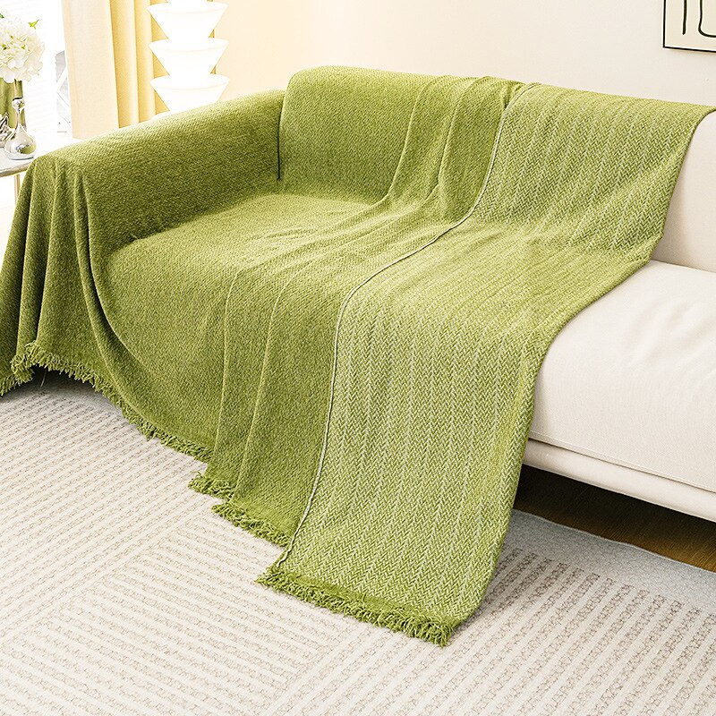 Chenille Sofa Cover Couch Cover Sage Green Couch Protector  Sofa Blanket Sofa Throw Cover for Couches Washable Sectional Sofa Couch Covers for Dogs3