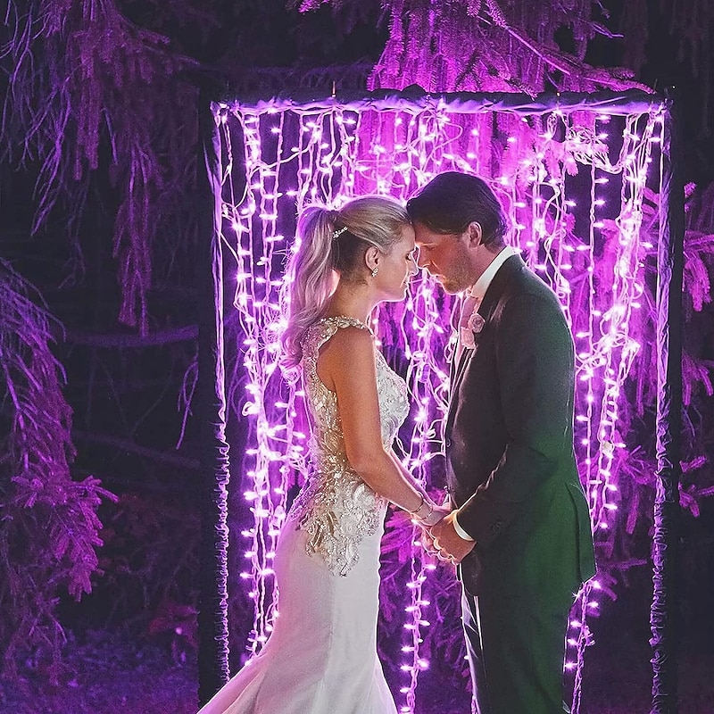 Halloween Christmas Waterproof Battery Box Light String 8 Function Remote Control Indoor and Outdoor Courtyard Garden Wedding Decoration Light 4M-30Leds/6.5M-50Leds/10M-100Leds