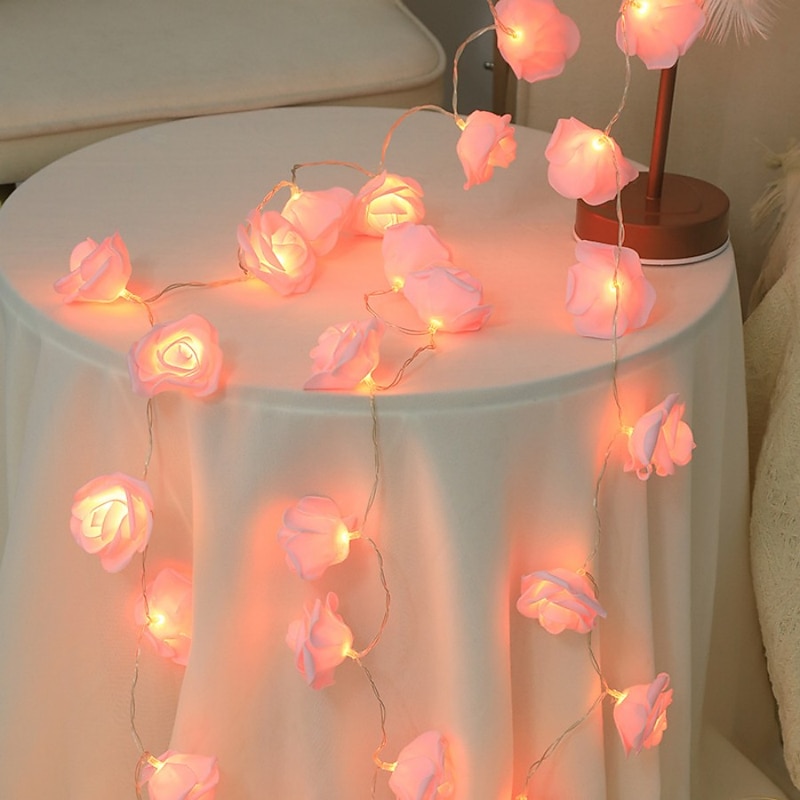 3M Rose String Lights 20 LEDs EL Warm White Valentines Creative String Lights Indoor Batteries Powered4
