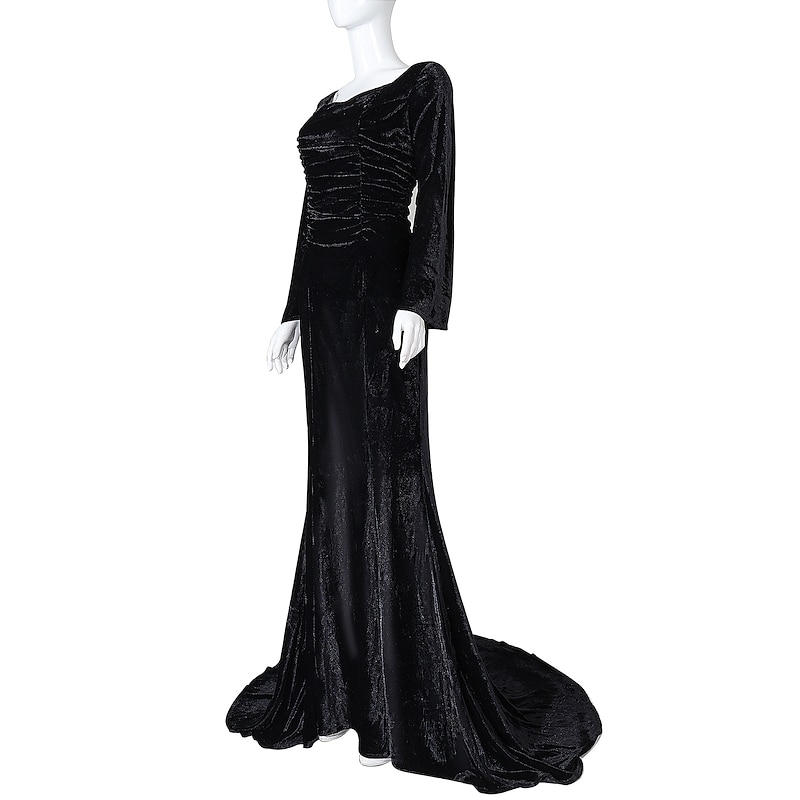 Retro Vintage Punk & Gothic Steampunk Dress Mermaid Dresses Plus Size Normal Witch Morticia Addams Fancy Dress Women's Girls' Fantasy Walpurgis Night Halloween Carnival Masquerade Party / Evening3