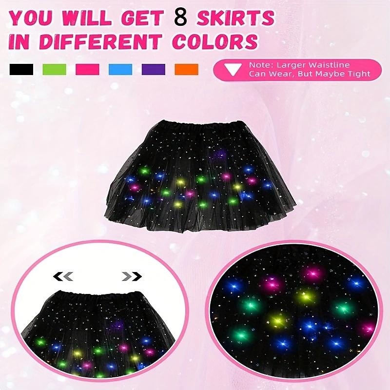 LED Tulle Skirts for Girls Light Up Women's Ballet Carnival Festival Cosplay Costumes Glow In the Dark for Glowing Party Decorating Fairy Gifts For Children2