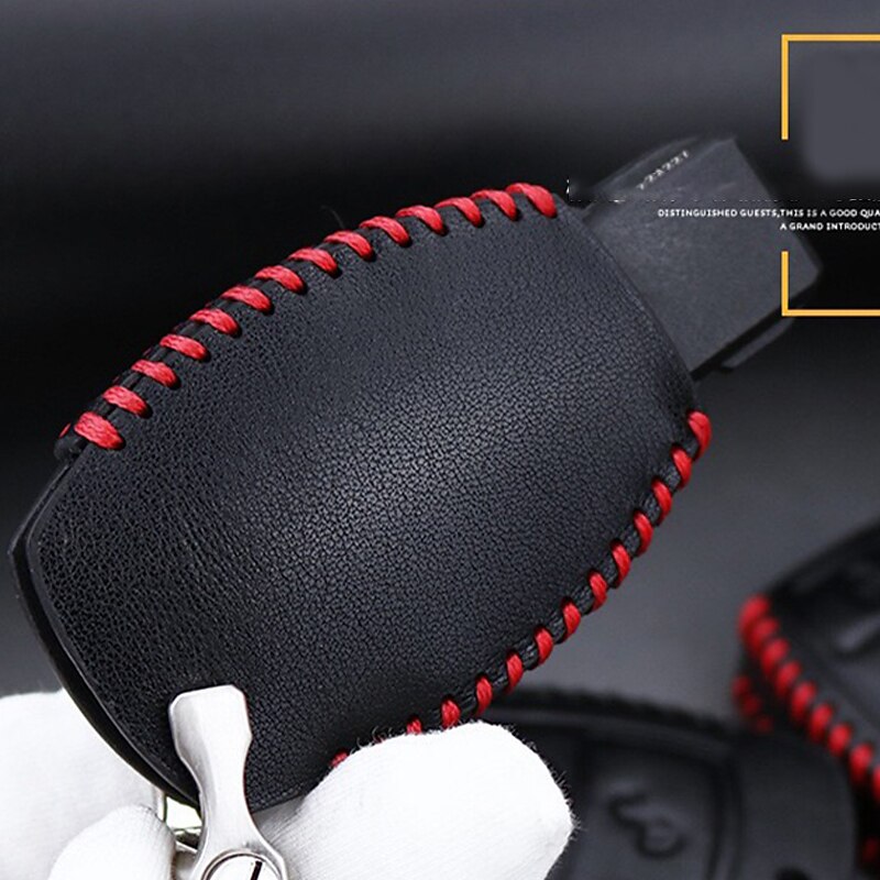 StarFire Car Remote Key case Cover Leather key chain Fit For Mercedes-Benz AMG 3 Buttons Key4