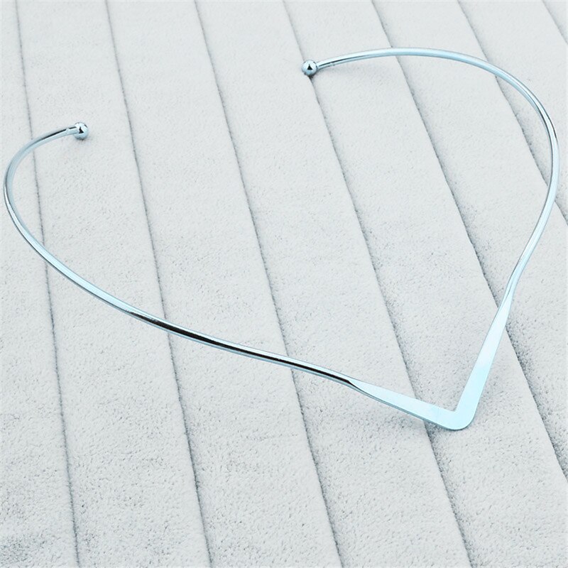 1PC V-Shaped Choker Necklace For Women's Party Evening Daily Alloy2