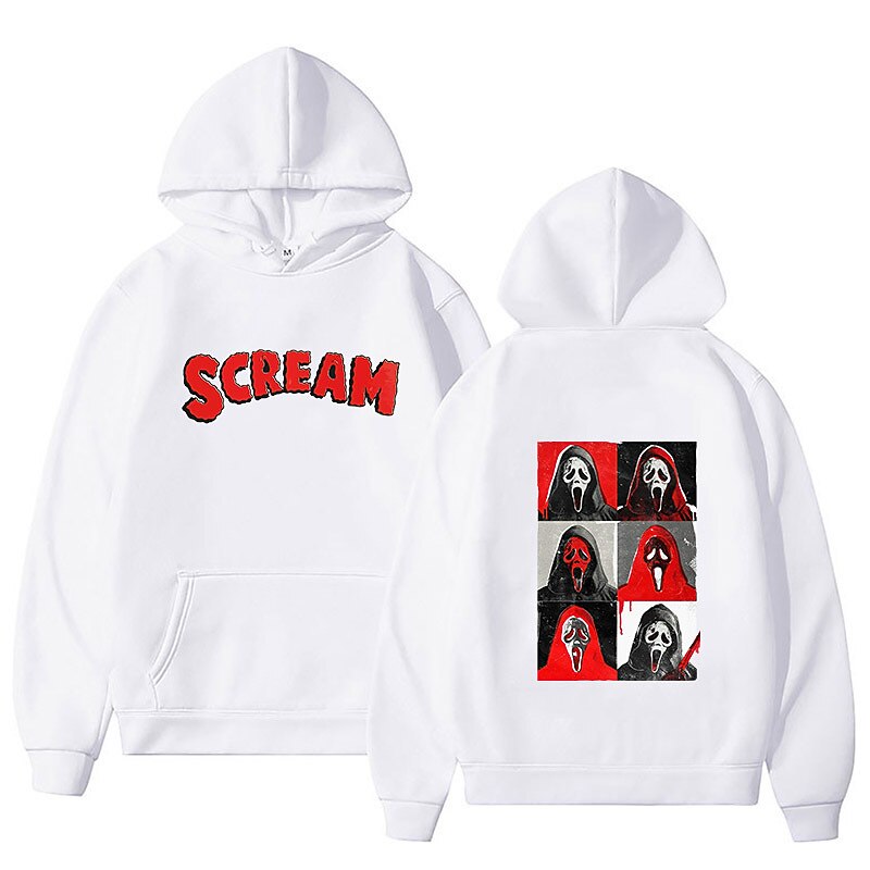 Scream VI Ghostface Hoodie Anime Front Pocket Graphic For Couple's Men's Women's Adults' Halloween Carnival Masquerade Hot Stamping Casual Daily2