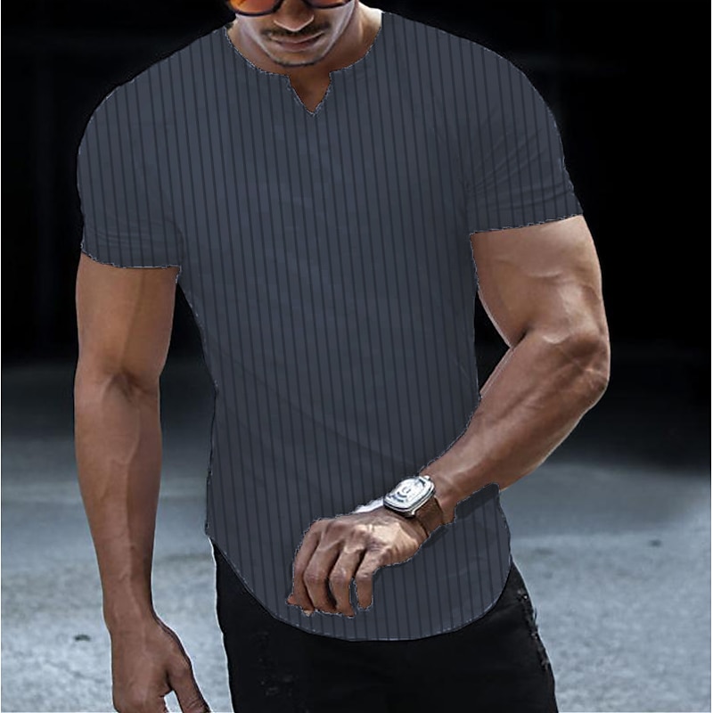 Men's T Shirt Muscle Shirt Ribbed Knit tee Short Sleeve V Neck Summer Plain Fashion Designer Casual Print Street Sports Holiday Black White Pink Top Tee for Men2