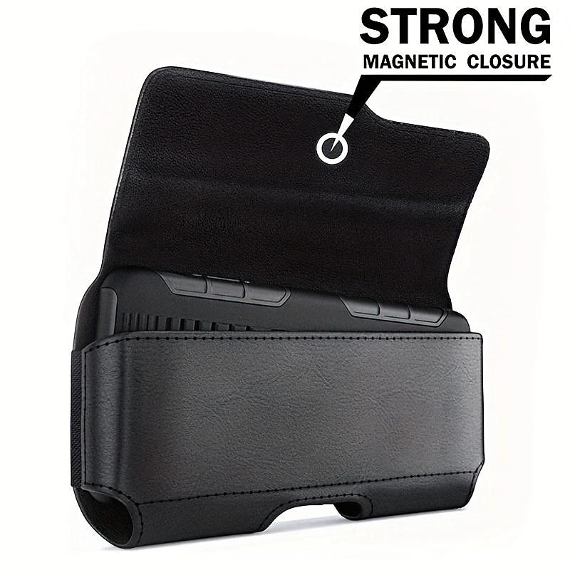 Fashion Men's Horizontal Leather Belt Case Holster Pouch Sleeve Phone Holder Bum Bag Male Casual Travel Outdoor Waist Pack Bag4