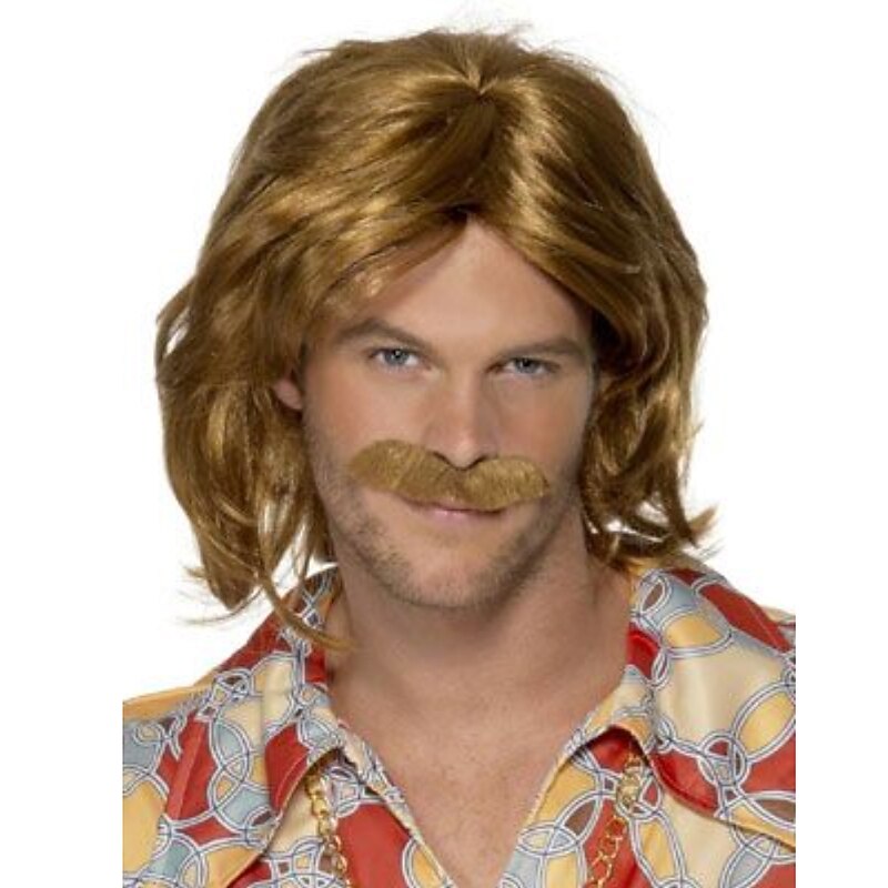 Mens 1970s Abba Wig Halloween Cosplay Party Wigs