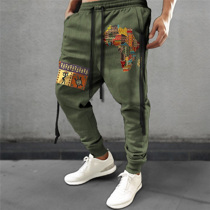 Tribal Bandana Print Vintage Casual Men's 3D Print Sweatpants Joggers Pants Trousers Outdoor Street Casual Daily Polyester Black Navy Blue Green S M L Mid Waist Elasticity Pants2