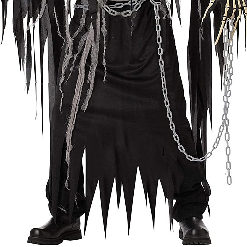 Ghost Ghostface Halloween Cosplay Costume Hooded Cloak Cosplay Adults' Men's Carnival Masquerade Performance Party Halloween Easy Halloween Costumes Dress Up3