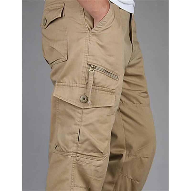 Men's Cargo Pants Tactical Pants Trousers Multi Pocket Plain Comfort Wearable Casual Daily Holiday Sports Basic Black Brown2