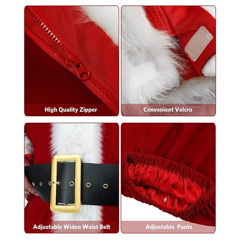 Santa Claus Santa Suits Santa Beard Santa Hat Men's Adults' Christmas New Year Christmas Eve Party & Evening4