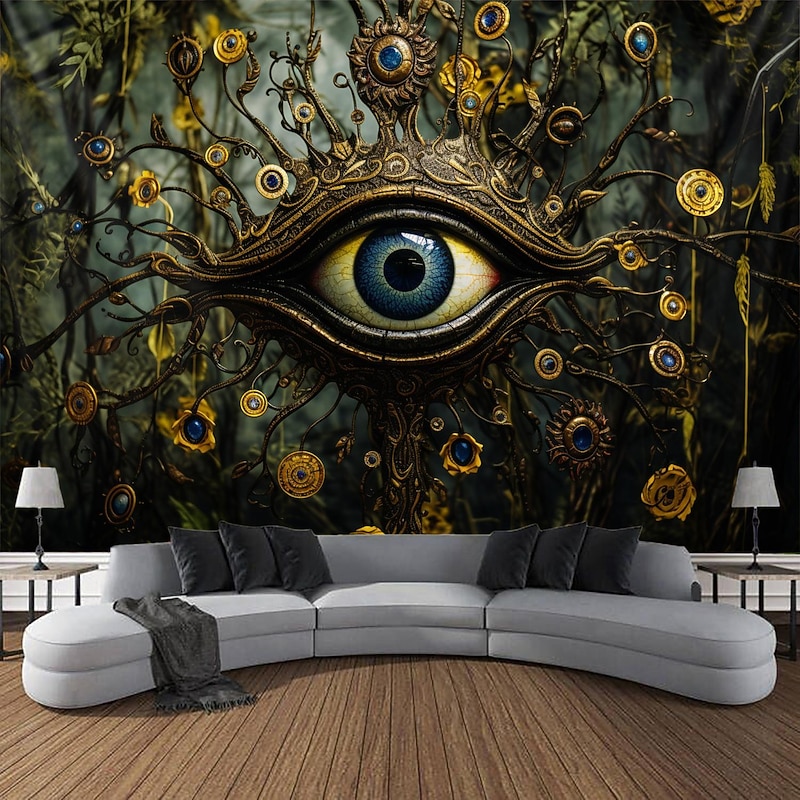 Creepy Eyes Hanging Tapestry Wall Art Large Tapestry Mural Decor Photograph Backdrop Blanket Curtain Home Bedroom Living Room Decoration Halloween Decorations2