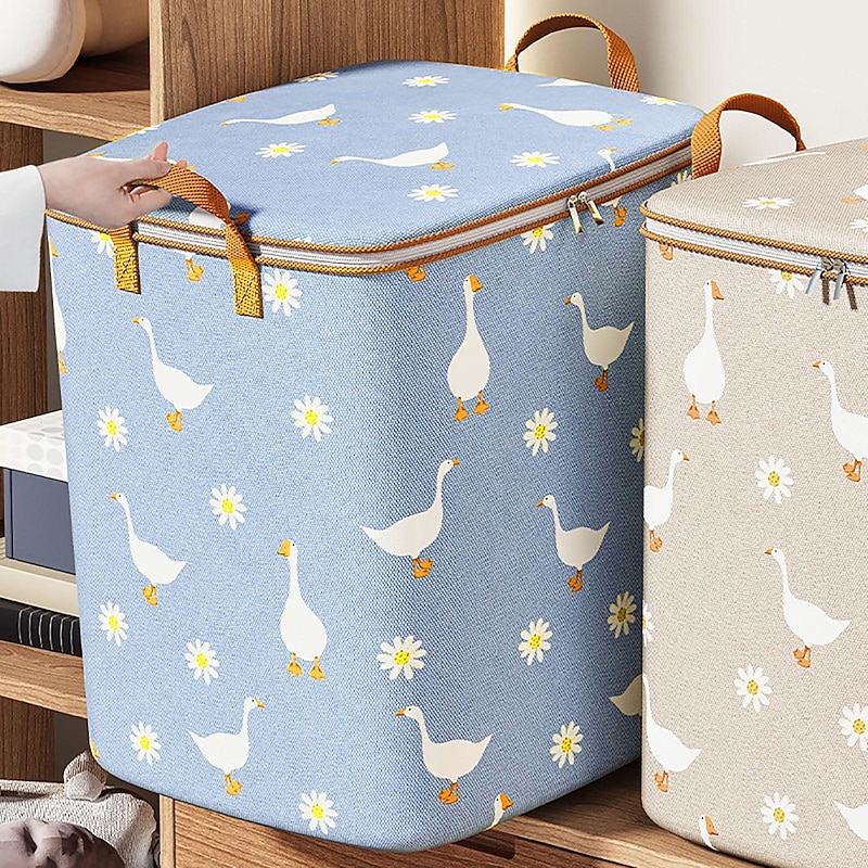 Clothes Storage Bags with Durable Carry Handles, Portable Non-Woven Clothes Quilt Storage Bag, Clothes Storage Bins Foldable Closet Organizer Storage Containers