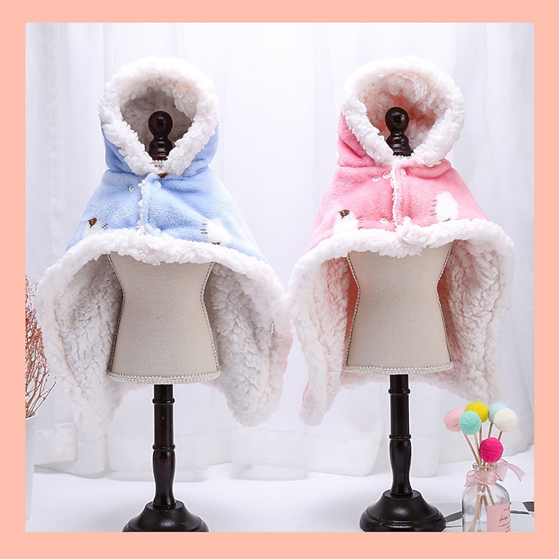Dog Cat Cloak Fashion Casual Winter Waterproof Warm Breathable Soft Washable Casual Daily Dog Clothing for Bichon Frise Pomeranian Baby Pet Papillon Small4