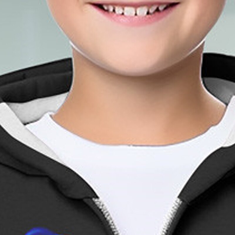 Boys 3D Graphic Fire Hoodie Coat Outerwear Long Sleeve 3D Print Fall Winter Fashion Streetwear Cool Polyester Kids 3-12 Years Outdoor Casual Daily Regular Fit4