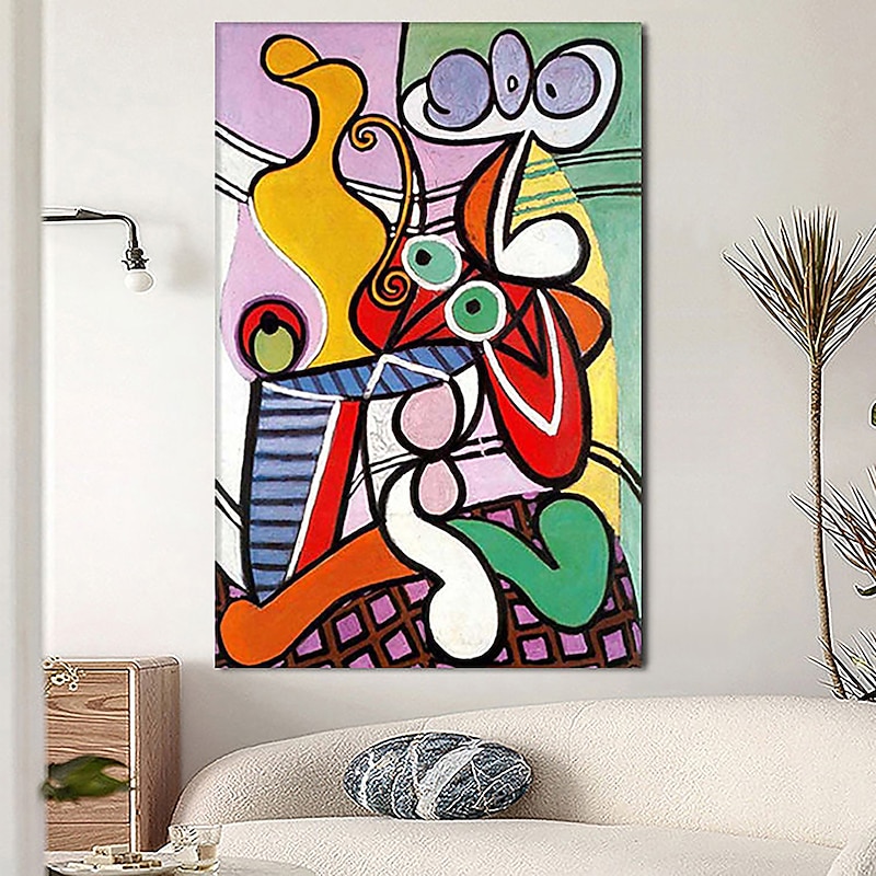 Hand Painted Picasso Oil Painting Wall Picasso Painting Abstract Figurative Wall Art Picture Handmade Painting Artwork for Home Decor Living Room Bedroom Decor Rolled Canvas No Frame3