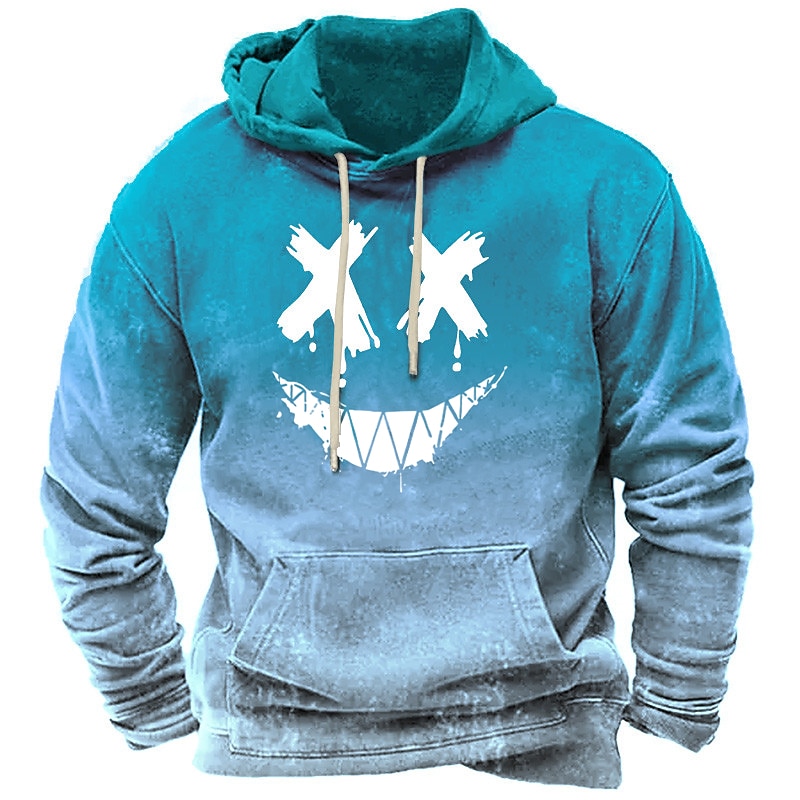 Men's Cartoon Graphic Prints Hoodie Hoodies Sweatshirt Streetwear Designer Long Sleeve Hooded Daily Sports Red Royal Blue Print Spring &  Fall Designer