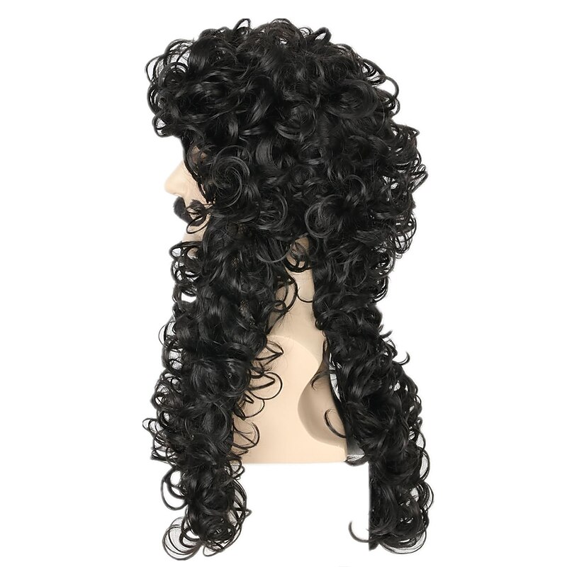 Pirate Captain Wig for Adult or Kids Themed Party Cosplay Black Curly Wig Halloween Wigs4