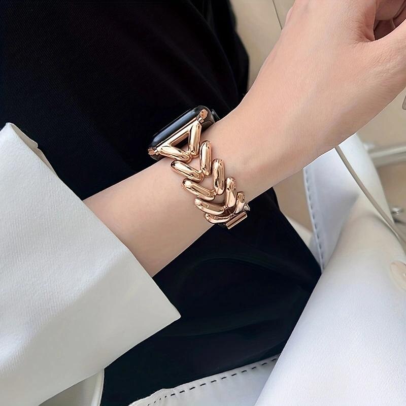 Compatible with Apple Watch band 38mm 40mm 41mm 42mm 44mm 45mm 49mm Luxury Alloy Strap Replacement Wristband for iwatch Ultra 2 Series 9 8 7 SE 6 5 4 3 2 14