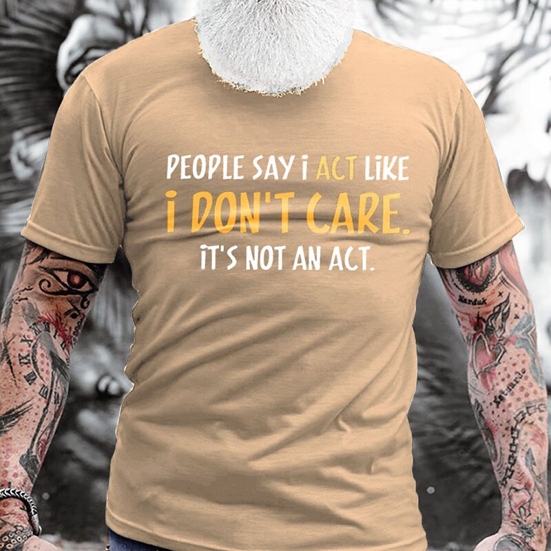 Men's Quotes & Sayings T Shirt Graphic Tee Cotton Short Sleeve Graphic Shirt Black Blue Army Green Comfortable Tee Vacation Daily Wear Fashion Designer Clothing4