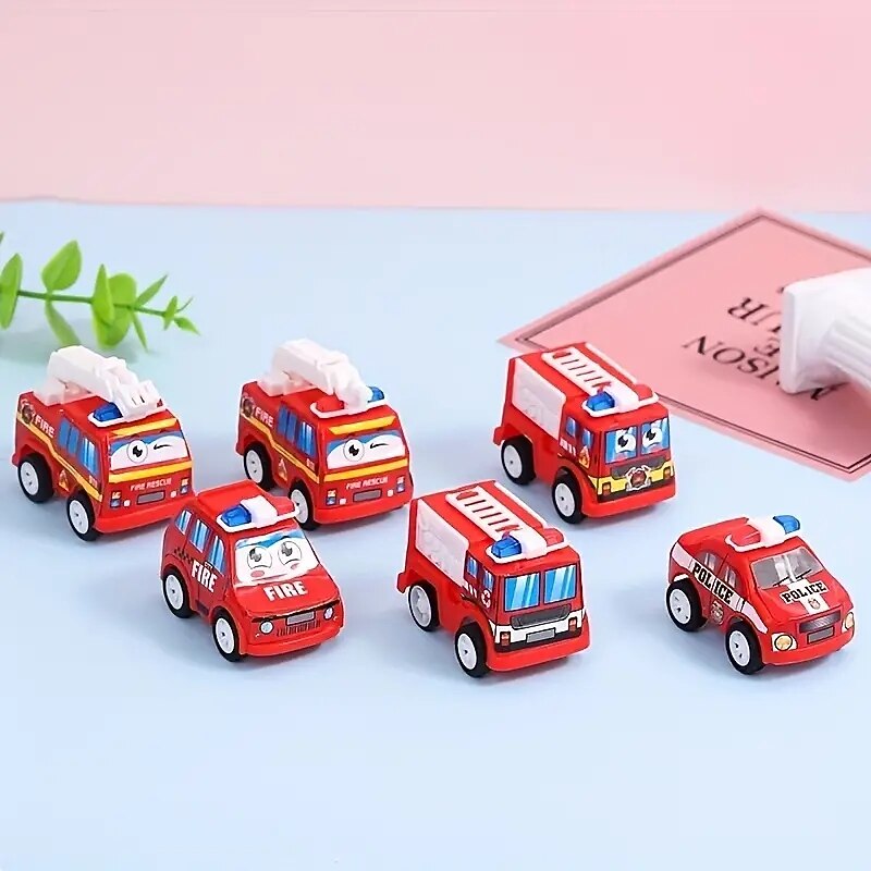 20 Pcs Car Toys Children's Rebound Inertia Engineering Car Toy Set Baby Rebound Small Car Toy Admission Ticket2