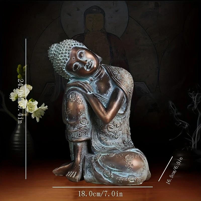 Sleeping Buddha Statue - Resin Sculpture for Home Decor and Religious Practice2