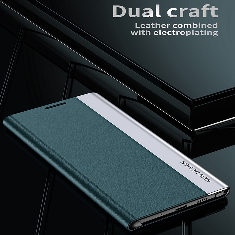 Phone Case For iPhone 17 Pro Max 17 Air 16 15 14 Pro Max Plus 16e 13 12 11 Pro Max Mini Back Cover with Stand Holder Magnetic Full Body Protective Plating PC PU Leather3