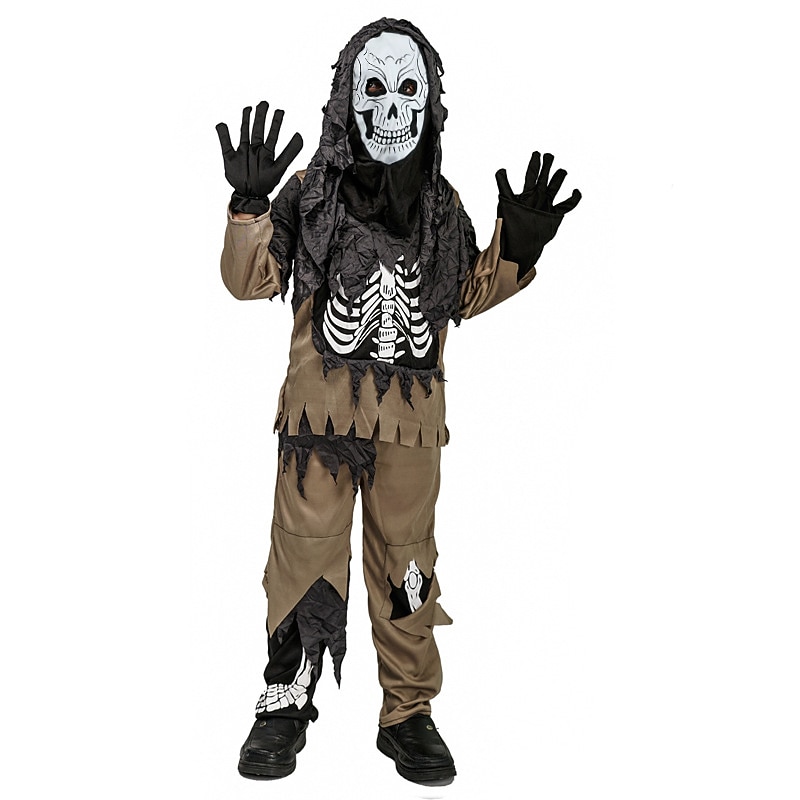 Skeleton Skull Zombie Halloween Cosplay Costume Cosplay Kid's Boys' Carnival Masquerade Performance Party Halloween Easy Halloween Costumes Dress Up2
