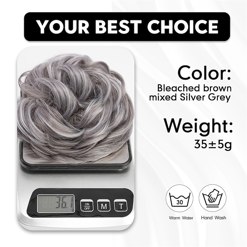 Messy Bun Hair Pieces for Women and Girls Synthetic Tousled Updo Hair Extensions Faux Hair Bun for Daily Wear3