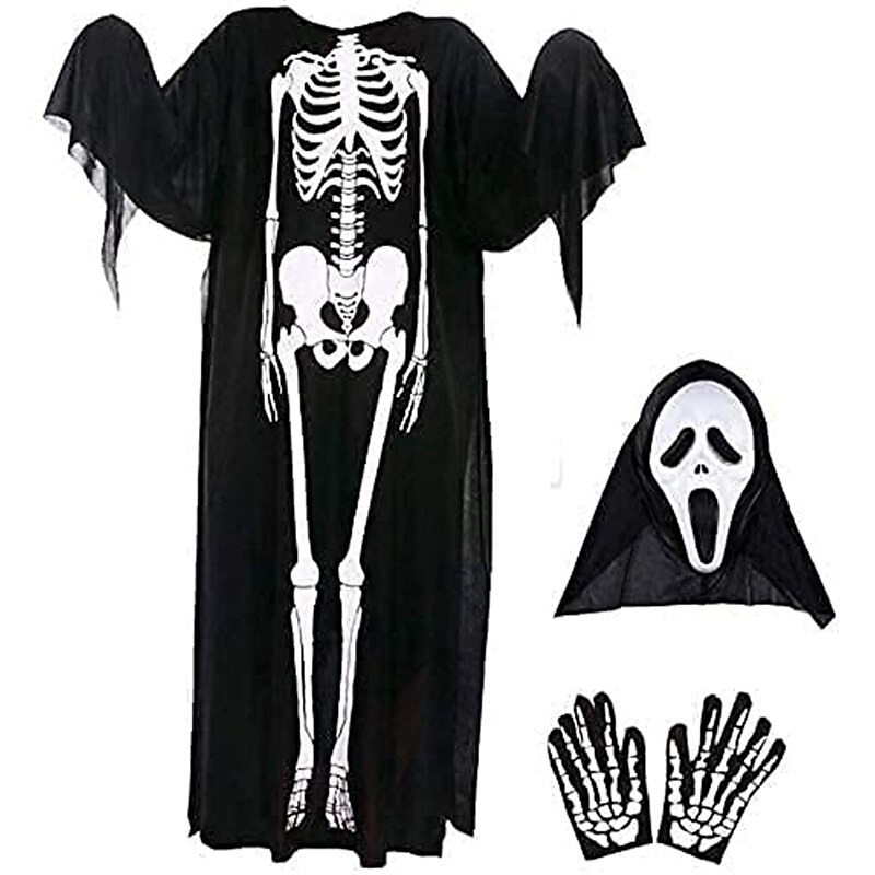 Ghostface Costume Mask Gloves Devil Ghost Skeleton Cosplay Costumes Horror Masks Ghost Face Scream Helmet Creepy Halloween Party Masquerade2