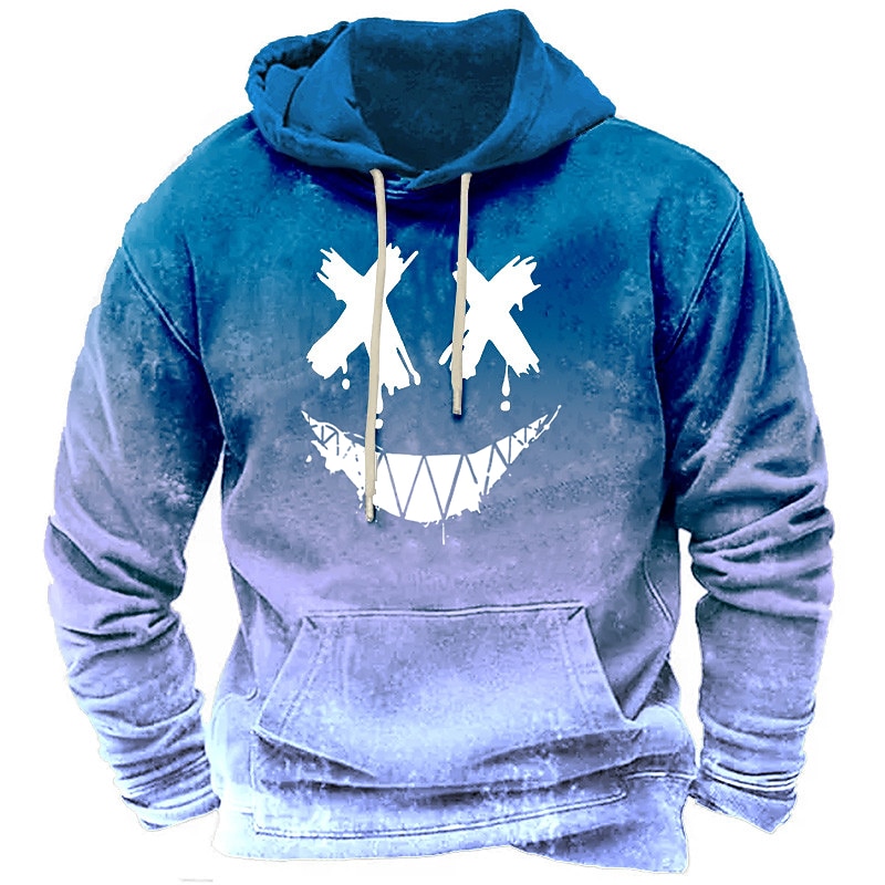 Men's Cartoon Graphic Prints Hoodie Hoodies Sweatshirt Streetwear Designer Long Sleeve Hooded Daily Sports Red Royal Blue Print Spring &  Fall Designer2