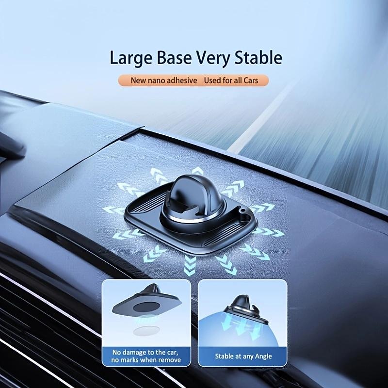 Multifunctional Car Phone Holder, 360-degree Rotating Dashboard Mobile Phone Holder, Car Navigation Anti-slip Holder, Suitable For Car Dashboard Anti-slip Mat Suitable For All Phones3