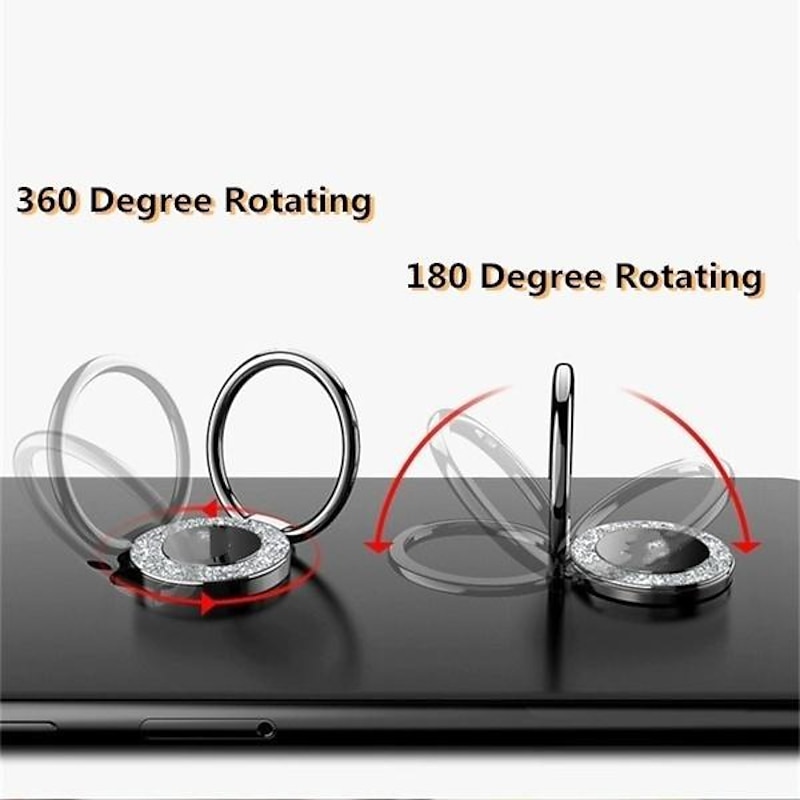 360 Degree Mobile Popular Magnet Phone Holder For iPhone 15 14 Metal Finger Phone Stand For Samsung S233