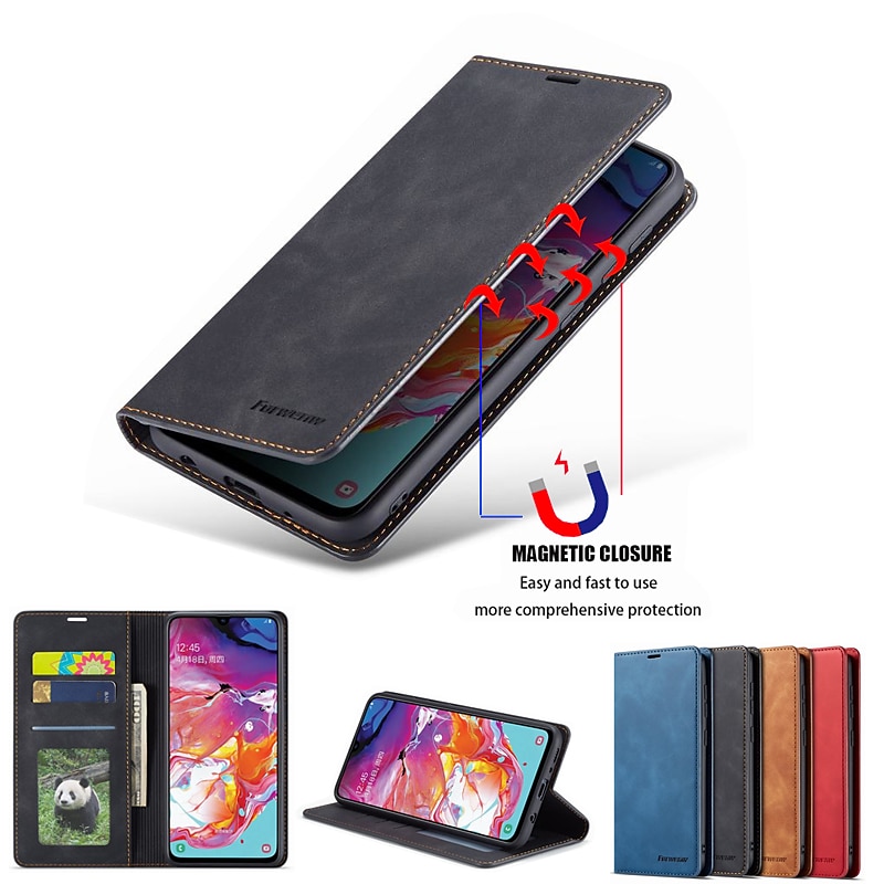 Phone Case For Samsung Galaxy S24 S23 Ultra Plus S22 Plus  Ultra Full Body Case Leather Flip Flip Wallet Card Holder Solid Colored TPU PU Leather