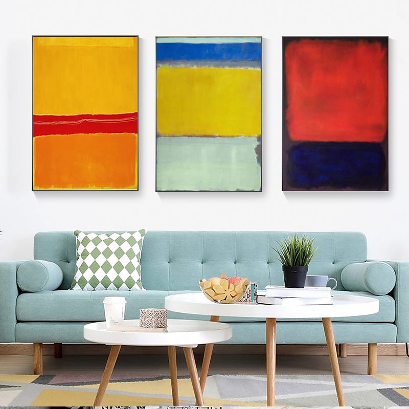 1 piece Marks Rothko Canvas Wall Art Handpainted Artwork Painting Picture for Office Bedroom Home Modern Decoration Rolled Canvas (No Frame)3
