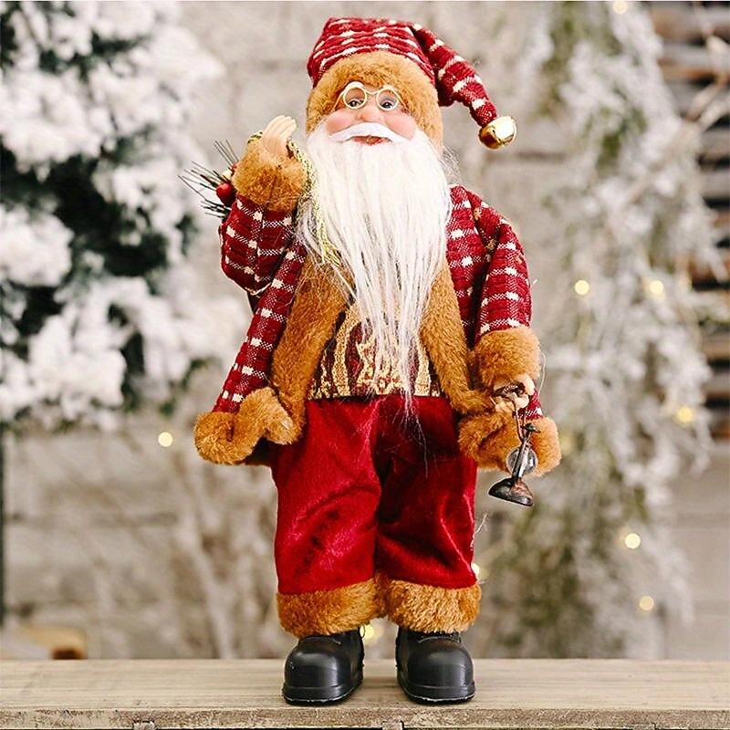 Christmas Standing Santa Claus Doll, Creative Stocking Stuffers for Kids, New Christmas Backpack Old Man Decoration, Perfect for Holiday Home Decor2