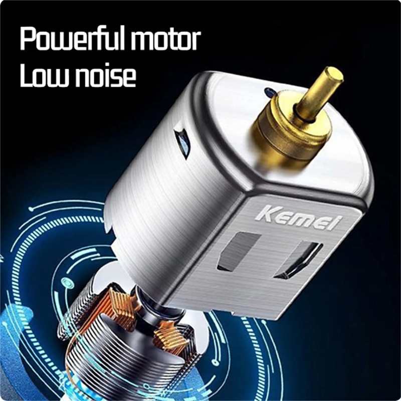 KEMEI Black Hair Clippers for Men Cordless Clippers for Hair Cutting Professional Barber Clippers USB Rechargeable Wireless Hair4